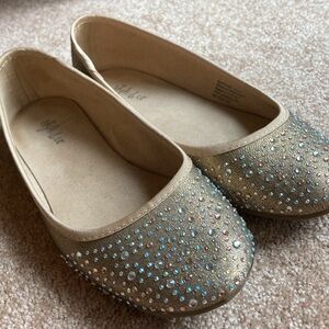 Glittery Gold Flats
